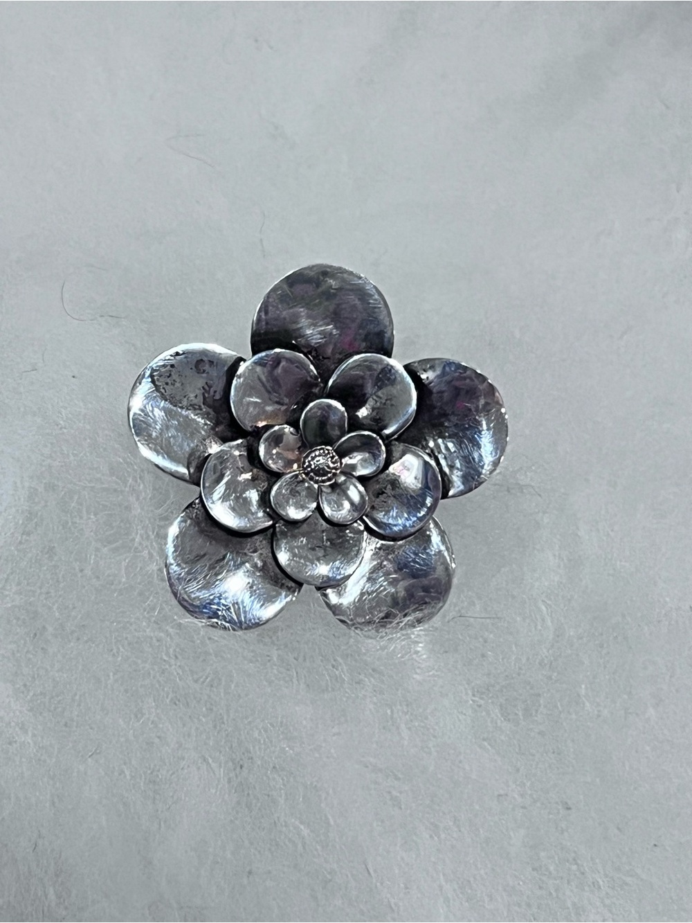 Large Sterling Silver Flower Ring